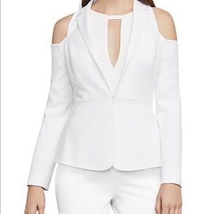 BCBGMAXAZRIA
Sasha Cold-Shoulder Blazer. Size Large. White